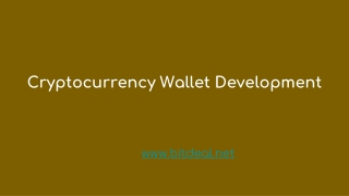 Cryptocurrency Wallet Development Services