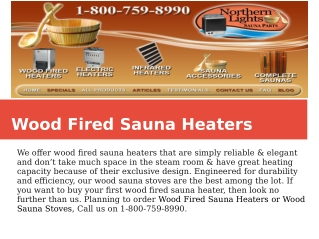 Reliable Wood Fired Sauna Heaters