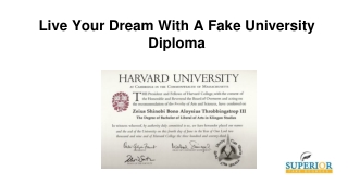 Live Your Dream With A Fake University Diploma