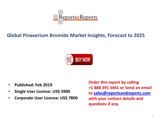 Pinaverium Bromide Market 2019 Growth Drivers, Product Value and Volume Analysis By 2025