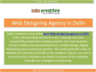 Best Web Designing Agency in Delhi - India Creatives