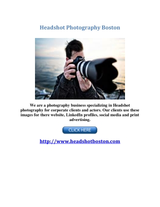 Headshot Photography Boston