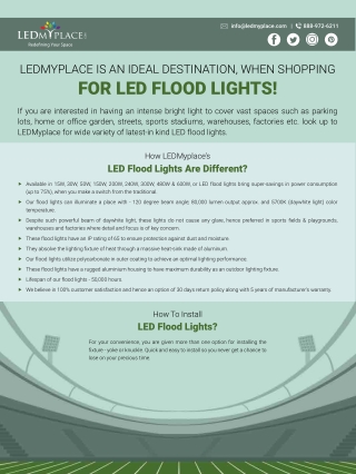 LED Flood Lights - Outdoor Lighting