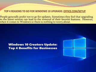 TOP 4 REASONS TO GO FOR WINDOWS 10 UPGRADE