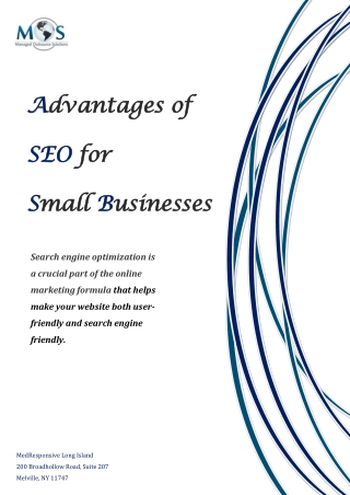 Advantages of SEO for Small Businesses