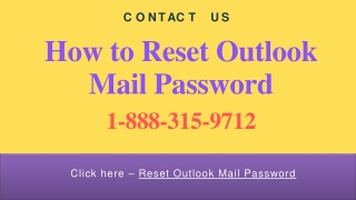 Quick Guide: How to Reset Outlook Mail Password