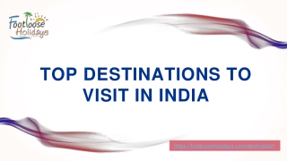 Top Destinations To Visit in India