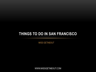 Things To Do in San Francisco