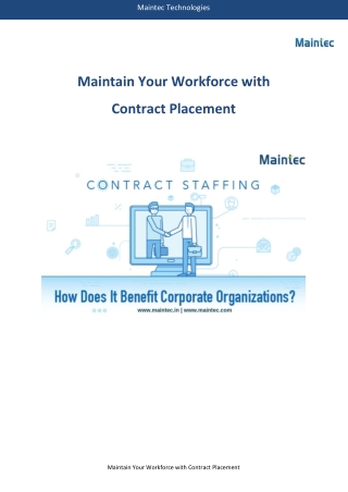 Maintain Your Workforce with Contract Placement