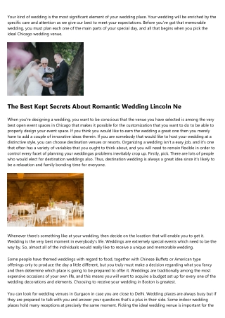 Why The Biggest "Myths" About The Venue Wedding May Actually Be Right