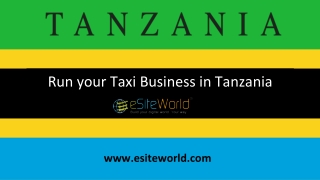 Run your Taxi Business in Tanzania