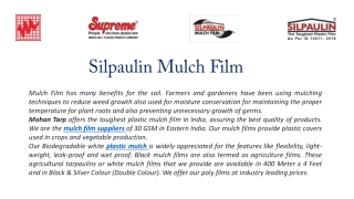 Silpaulin Mulch Film