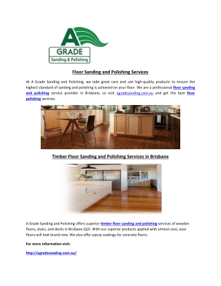 Floor Sanding and Polishing Services