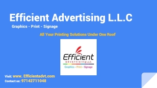 New Era of Printing services by Efficient advt.