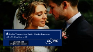 A Quality Transport for a Quality Wedding Experience with a Wedding Limo in DC