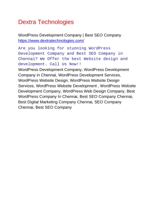 WordPress Development Company Best SEO Company