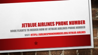 Book Flights to Mexico now at JetBlue Airlines Phone Number