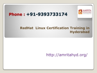 RedHat Linux Certification Training in Hyderabad