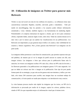 10 - Utilización de imágenes en Twitter para generar más Retweets