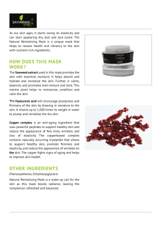 NATURAL REVITALIZING MASK