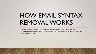 How Email Syntax Removal Works