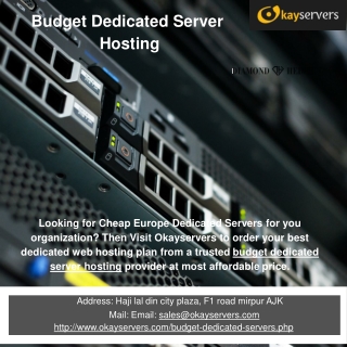 Budget Dedicated Server Hosting