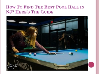 Best Pool Hall in NJ