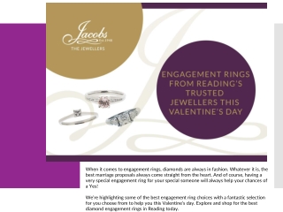 Engagement Rings from Reading’s Trusted Jewellers this Valentine’s Day