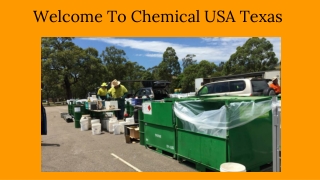 Chemical USA The Leading Buyer and Supplier Of Off Spec Chemicals