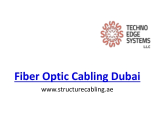 Fiber Optic Cabling System in Dubai - Techno Edge Systems LLC