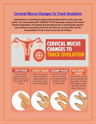 Cervical mucus changes to track ovulation