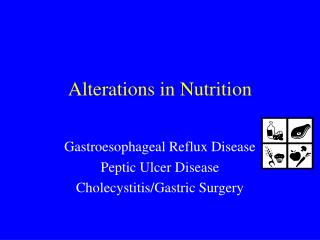 Alterations in Nutrition