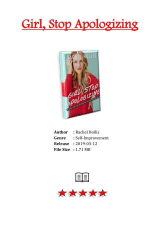 [Free Download] PDF eBook and Read Online Girl, Stop Apologizing By Rachel Hollis