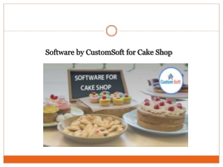 Software by CustomSoft for Cake Shop