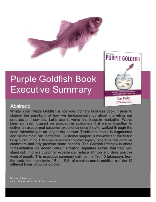 Purple Goldfish Executive Summary