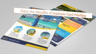 Enjoy the benefits of business card printing