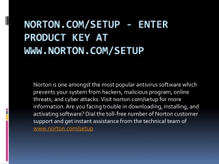 NORTON.COM/SETUP - NORTON TECHNICAL SUPPORT
