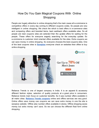 How Do You Gain Magical Coupons With Online Shopping