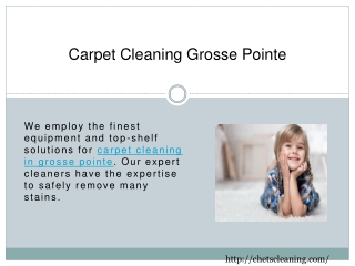 Carpet Cleaning Grosse Pointe