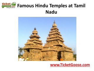 Famous Hindu Temples at Tamil Nadu