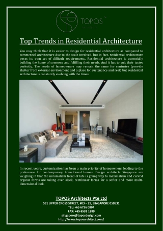 Top Trends in Residential Architecture