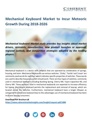 Mechanical Keyboard Market 2026 by Opportunities, Overview and Forecast