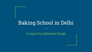 Baking School in Delhi