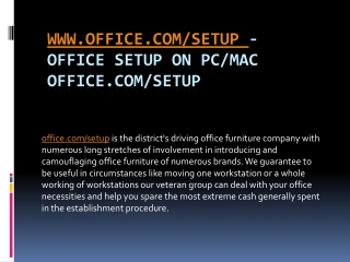 Office.com/setup Office Setup Support