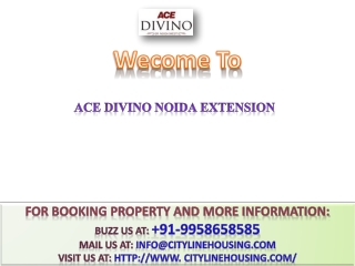 Buy Apartments In Ace Divino Greater Noida West