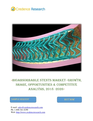 Global Bioabsorbable Stents Market to Reach Worth US$ 511.1 Mn by 2025