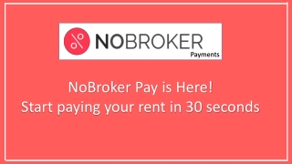 Pay rent with credit card -Nobroker Payrent