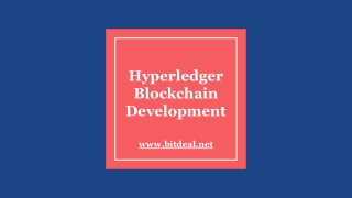 Hyperledger Blockchain Development