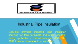 Industrial Pipe Insulation