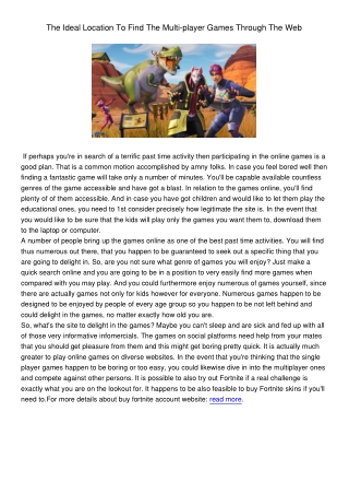 TheIdealLocationToFindTheMulti-playerGamesThroughTheWeb219